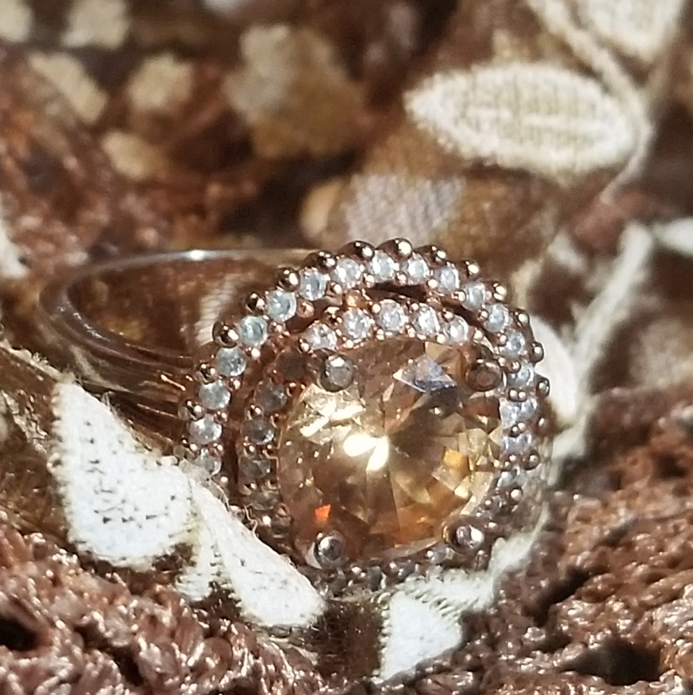 Yellow citrine ring